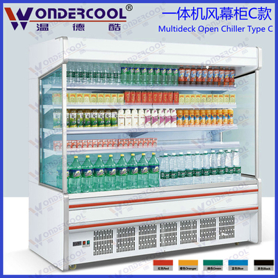 2m Hot sales commercial supermarket multideck open chiller cooler fridge freezer