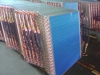 Aluminum Fin Type Air Cooled Copper Tube Heat Exchanger For Air Conditioning Unit