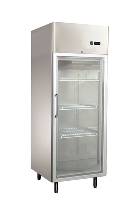 Upright Glass Door Refrigerators 550L , Single Door Commercial Beverage Cooler