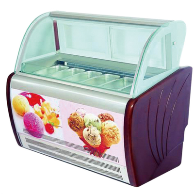 10 Containers Ice Cream Showcase Freezer With Danfoss Under Bottom