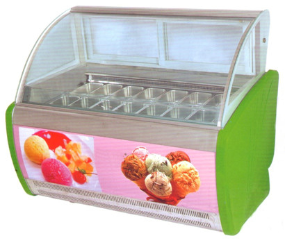 Electric Ice Cream Display Counters Freezer 16 Tanks 1605 * 1120 * 1386MM
