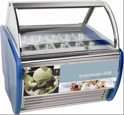 Blue Hard Ice Cream Display Freezer