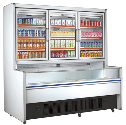 Combination Freezer With Glass Door , 1600w Commercial Display Energy Efficiency Cooler
