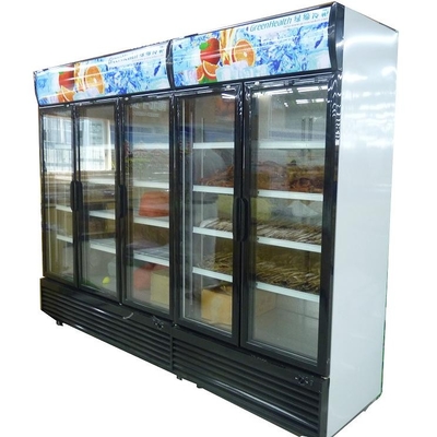 LED / T5 Light Commercial Upright Freezer Glass Door With Tecumseh Compressor