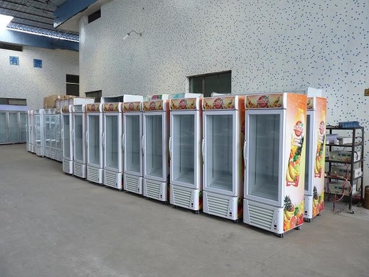 Singal Glass Door 4 Layers 360L Commercial Supermarket Display Freezer with Plastic Coated Steel