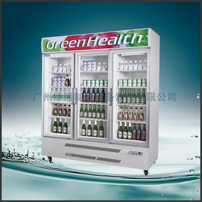 Stainless Steel Upright Commercial Display Freezer Tecumseh Compressor -25°C  3 Doors