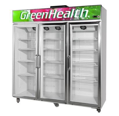 Stainless Steel Upright Commercial Display Freezer Tecumseh Compressor -25°C  3 Doors