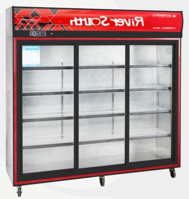 Commercial Glass Door Refrigerator Freezer 220V 50Hz Customized