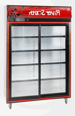 Glass Front Beverage Refrigerator with Sliding Door for Restaurant