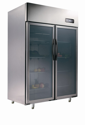 Restaurant Commercial Grade Refrigerators , 900L Glass Double Door Upright Freezer