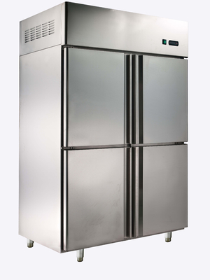 Stainless Steel Four Small Doors Commercial Refrigeration Equipment 900L For Hotel