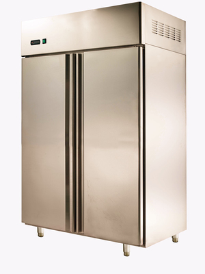 900L Asian Double Door Commercial Upright Refrigerator For Supermarket , 1215x800x1930