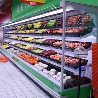 Commercial Upright Display Fridge , Remote Multi deck Chiller 10m Length