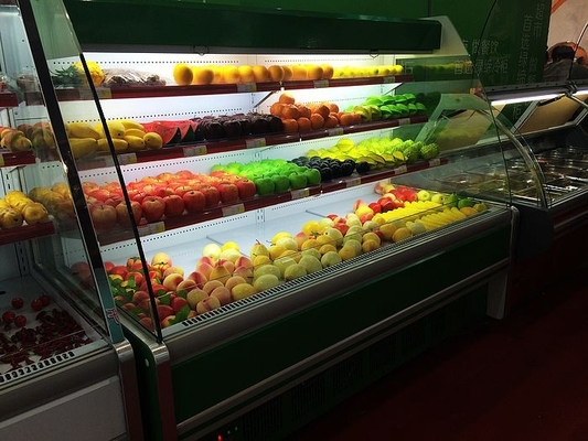 Commercial Upright Display Fridge , Remote Multi deck Chiller 10m Length