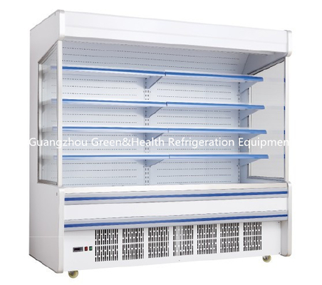 Fruit / Drink Gray Multideck Open Chiller Adjustable For Convenience Store