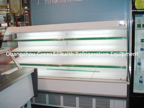 Vertical Curtain Multideck Open Display Chillers Energy Saving For Shop