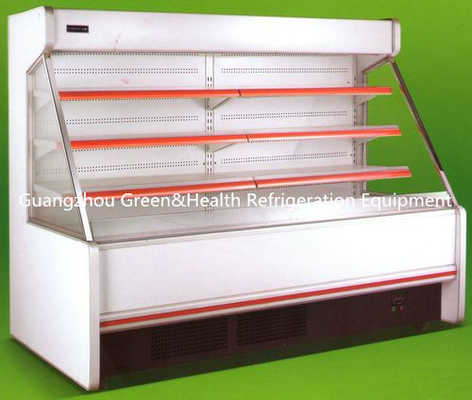 Stainless Steel Red Multideck Open Chiller 4 Layers 3000mm For Shop