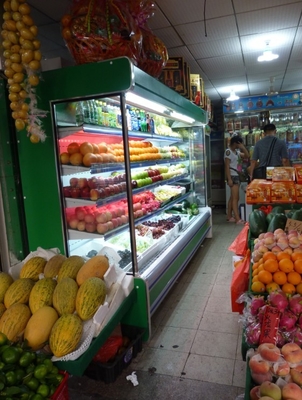 Fruit / Drink Mobile Open cooler Adjustable Shelf For Convenience Store Manufacture