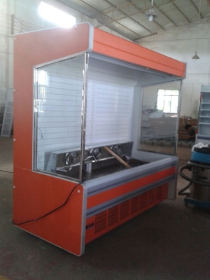 Fruit Display Multideck Open Chiller Fortified Wheels 2～10℃ With Night Curtain