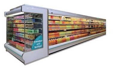 Supermarket Deck  Multi Open Chiller CE ROHS Vertical curtain curtain chiller