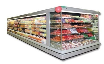 Dynamic Fan / Evaporator Open Multideck Open Chiller for Supermarket / Commercial Place