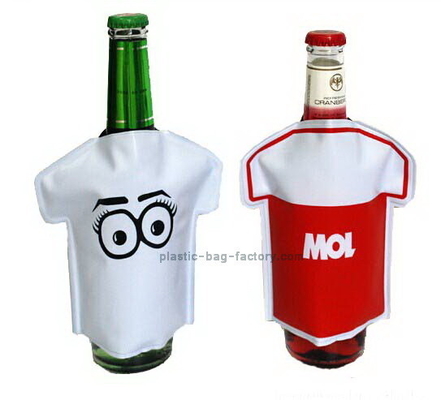 PVC one bottle wine cooler bags freezer , anti-caustic bottle cooler pack