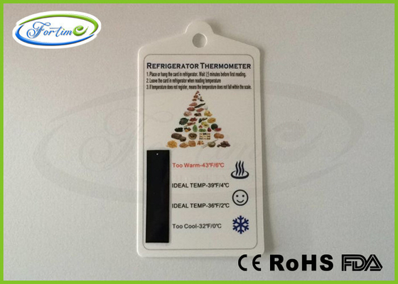 Custom LCD Decorative Fridge Freezer Thermometer / PET Refrigerator Thermometer Strip