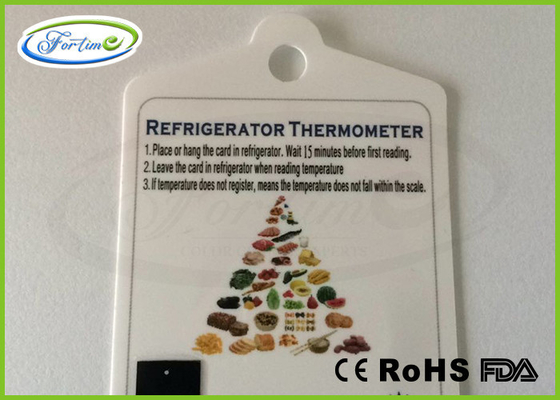 Custom LCD Decorative Fridge Freezer Thermometer / PET Refrigerator Thermometer Strip