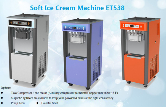 High Capacity Soft Serve Freezer Floor Standing For Twist Ice Cream