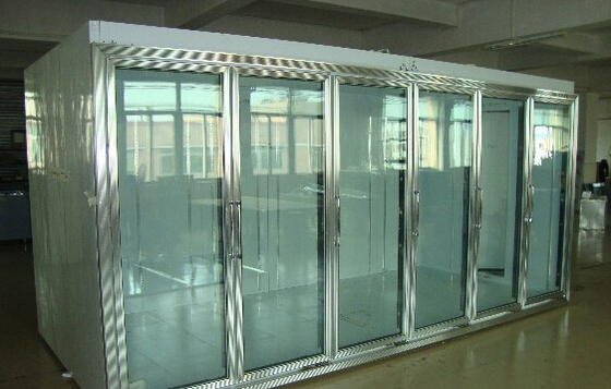 Back Side Loading Glass Door Freezer Large Capaciy Remote System Copeland Compressor