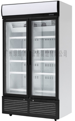 Bottom Mount Glass Door Freezer , Automatic Defrost Glass PVC Door Frame