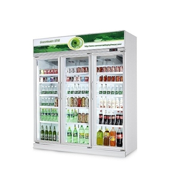 Glass Door Commercial Soft Drinks Display Fridge / Refrigerator Showcase