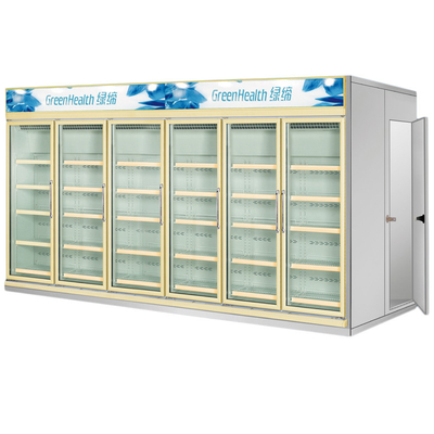 Multi Deck Dairy Glass Door Freezer Back Load Beverage Cooler Cooling Room