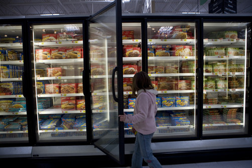 Supermarket Beverage chiller Tempered Glass Door Freezer Plastic Stainless Steel