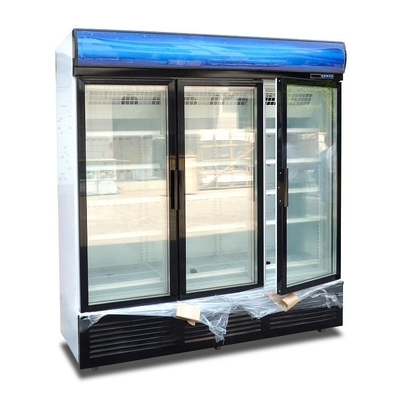 Glass Door Chiller R404a , 3 Glass Door Freezer Automatic Defrost