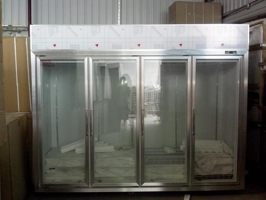 Transparent Seamless Splicing Glass Door Freezer For Restaurant