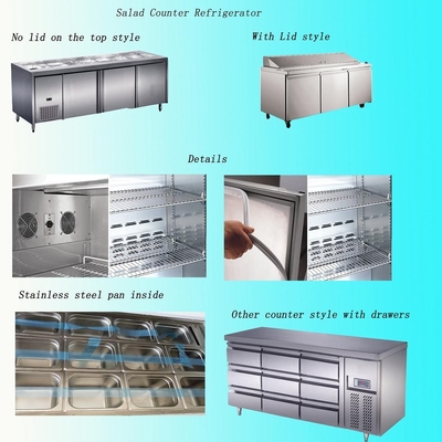 Refrigeration Showcase For Kitchen and Bar with Aspera Compressor 