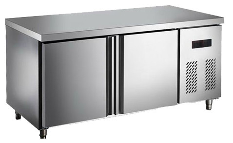 Double Doors Under Counter Freezer , Hotel Stainless Steel Freezer