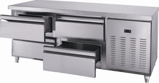 large Wide Under Counter Freezer Integrated With Smaller Fender / Drawers