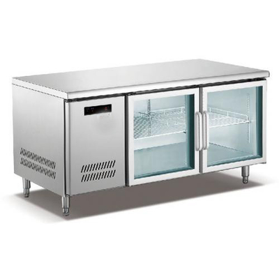 Large Under Counter Freezer With Front Glass Door / Smaller Fender