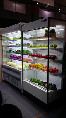 Full Glass Small Multideck Fridge Fruits Dispaly Showcase For Convenient Store