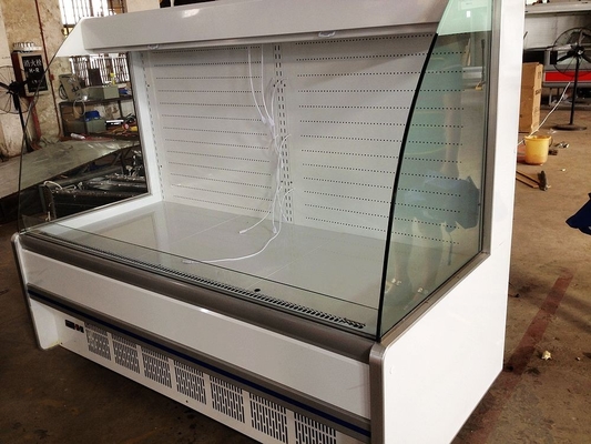 White 2.5meter Multideck Open Chiller , Low Height Open Display Showcase Cooler