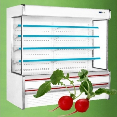 White Self Contained Open Display Fridge For Drinks / Milk 2m Large Capacity