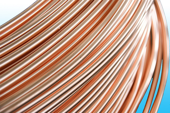 Round Copper Coated Cold Drawn Welded Tubes For Freezer 6 * 0.5 mm