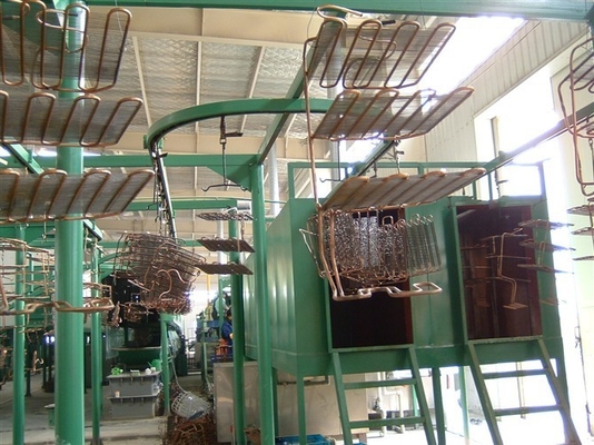 Automatic Powder Coating Line For Condenser Pre-Treatment With Powder Spray Gun