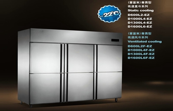D1300L4 Stainless Upright Deep Freezer 1600L , Commercial Refrigerator Freezer
