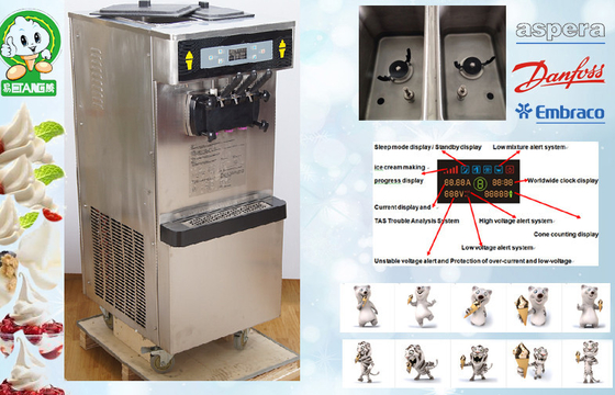 Pre-cooling Soft Serve  Ice Cream Freezer Standby And Low Noisy Selfservice