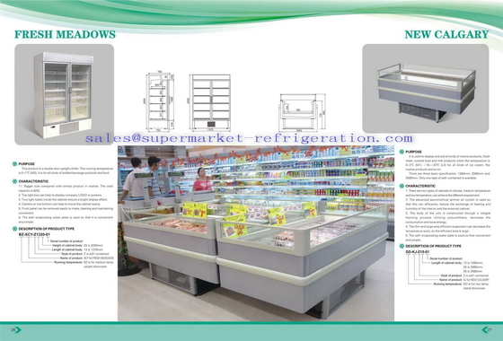 Supermarket refrigerated glass door beverage showcase - Fresh Meadows