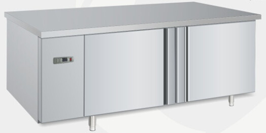 Air Cooled Under Counter Side By Side Fridge Freezer Stainless Steel , Gray　