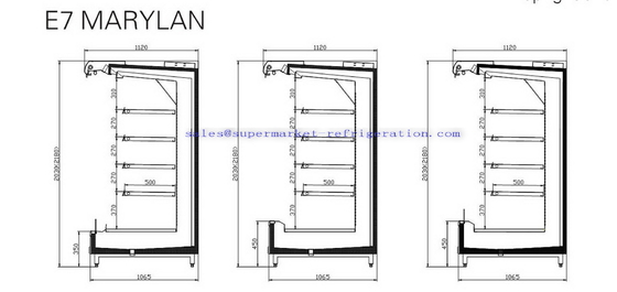 Remote Open Deck Multideck Chillers with Low Front - Maryland Width 1120mm